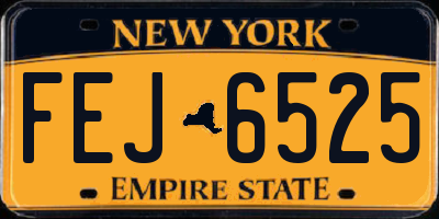 NY license plate FEJ6525