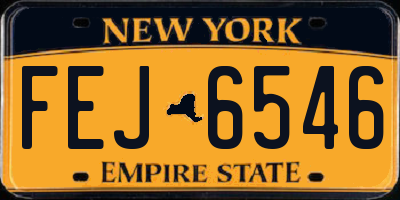 NY license plate FEJ6546