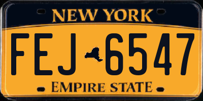 NY license plate FEJ6547