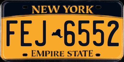 NY license plate FEJ6552