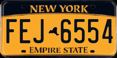 NY license plate FEJ6554