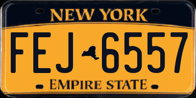 NY license plate FEJ6557