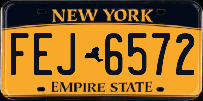 NY license plate FEJ6572
