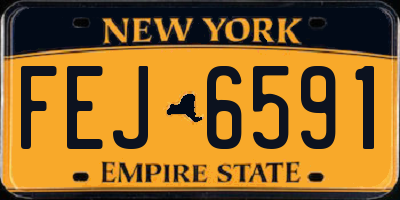 NY license plate FEJ6591