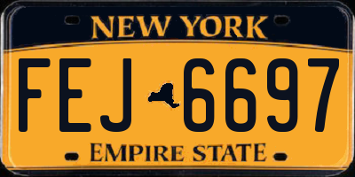 NY license plate FEJ6697