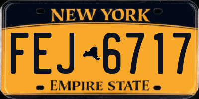 NY license plate FEJ6717