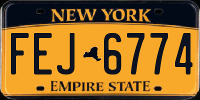 NY license plate FEJ6774