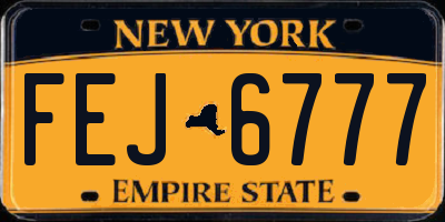 NY license plate FEJ6777