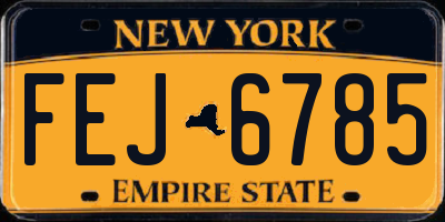 NY license plate FEJ6785