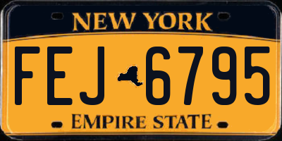 NY license plate FEJ6795