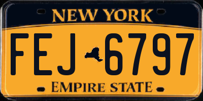 NY license plate FEJ6797