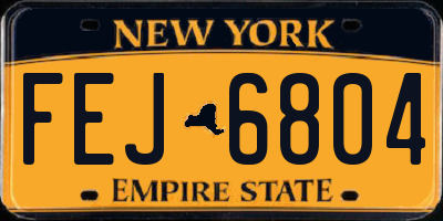 NY license plate FEJ6804