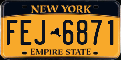 NY license plate FEJ6871
