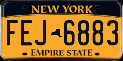 NY license plate FEJ6883
