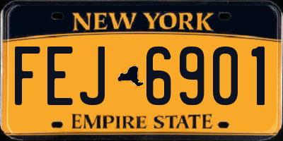 NY license plate FEJ6901