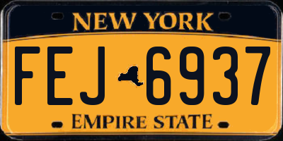 NY license plate FEJ6937