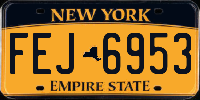 NY license plate FEJ6953