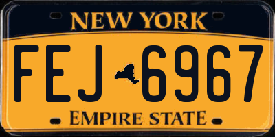 NY license plate FEJ6967