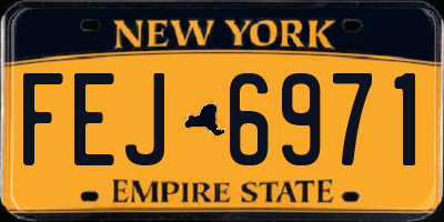 NY license plate FEJ6971