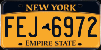 NY license plate FEJ6972