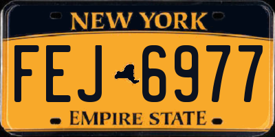 NY license plate FEJ6977
