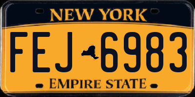 NY license plate FEJ6983