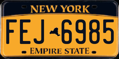 NY license plate FEJ6985