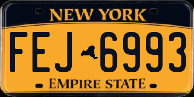 NY license plate FEJ6993
