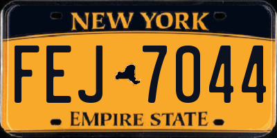 NY license plate FEJ7044