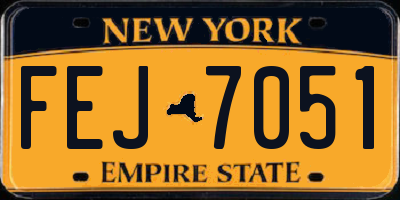 NY license plate FEJ7051