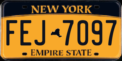 NY license plate FEJ7097