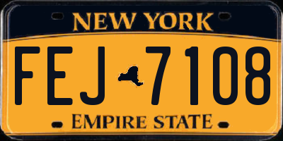 NY license plate FEJ7108