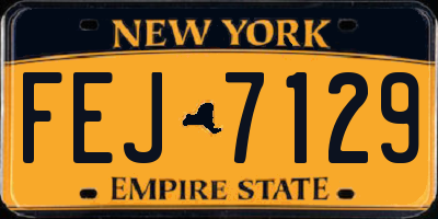NY license plate FEJ7129