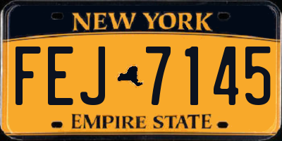 NY license plate FEJ7145