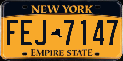 NY license plate FEJ7147