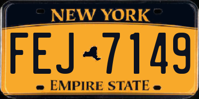 NY license plate FEJ7149