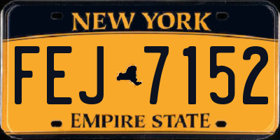 NY license plate FEJ7152