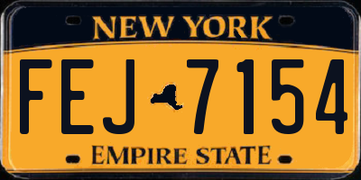 NY license plate FEJ7154