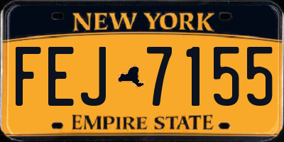 NY license plate FEJ7155