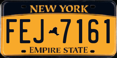 NY license plate FEJ7161