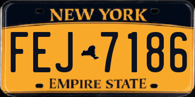 NY license plate FEJ7186