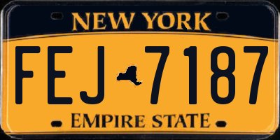 NY license plate FEJ7187