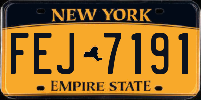 NY license plate FEJ7191