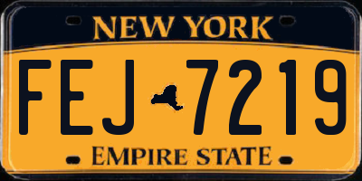 NY license plate FEJ7219