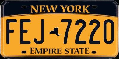 NY license plate FEJ7220
