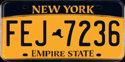NY license plate FEJ7236