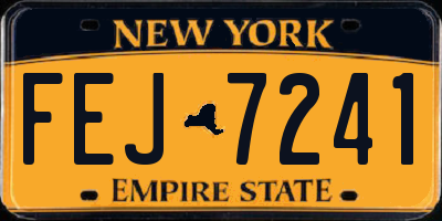 NY license plate FEJ7241