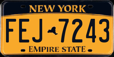 NY license plate FEJ7243