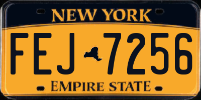 NY license plate FEJ7256
