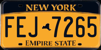 NY license plate FEJ7265